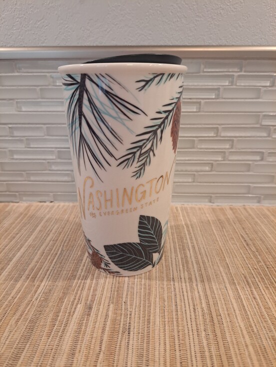Starbucks Other - Starbucks Washington Evergreen State Ceramic Travel Tumbler Mug 12 oz